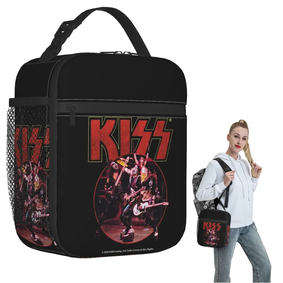 

Термосумка для обедов Kiss Band для женщин и детей, герметичная, для хранения продуктов, термосумка-тоут