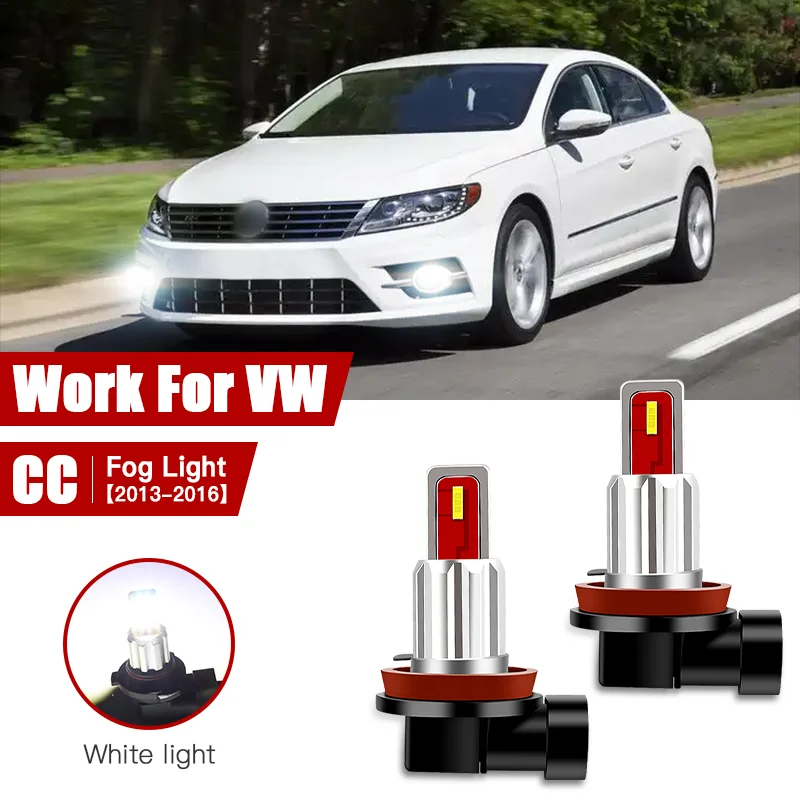 

2pcs Led Car Fog Lamp for VW CC 2013 2014 2015 2016 H11/H8 Front Fog Light Bulb Car Accessories Canbus 12V/35W