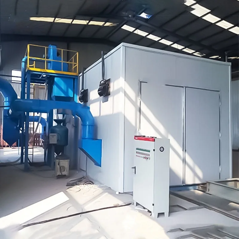 Large Sand Blasting Room Booth Automatic Abrasive Recovery Ventilation System - Heavy Duty Industrial Sandblast Cabinet