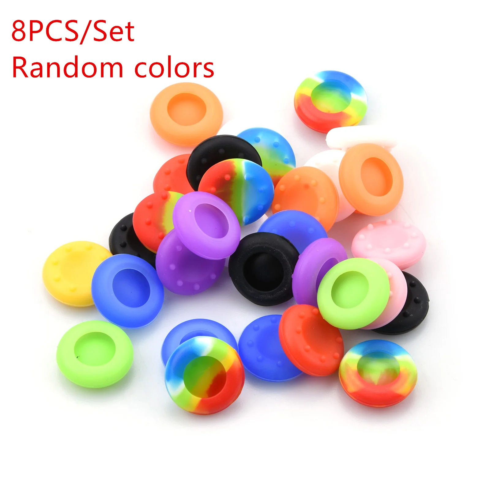 8 Pc Siliconen Multi Kleuren Gel Analoge Duimgreep Stick Handvat Rock Caps Voor PS4/PS3 Xbox 360/Xbox One Controller Willekeurige Kleuren