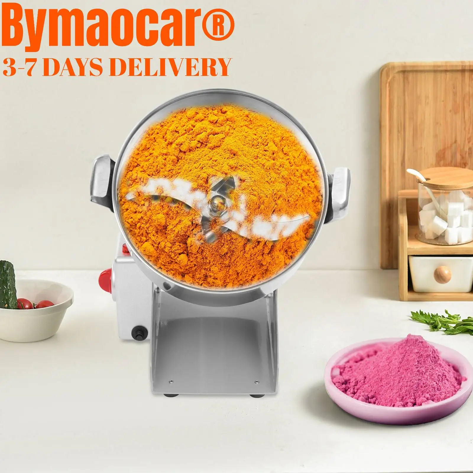 2500 g elektrische Getreidemühle mit Timing-Funktion, 4500 W Hochgeschwindigkeits-Pulverisierer, Trockenkräuter, Gewürze, Kaffeesamen, Reis, Maismaschine