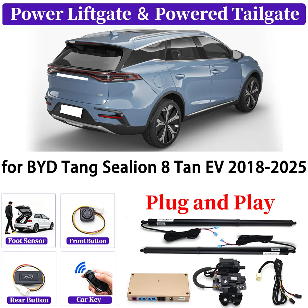 

ZJCGO for BYD Tang Sealion 8 Tan EV 2018-2025 OEM Upgrade Car Automatic Power Liftgate Kit Smart Auto Electric Tailgate System