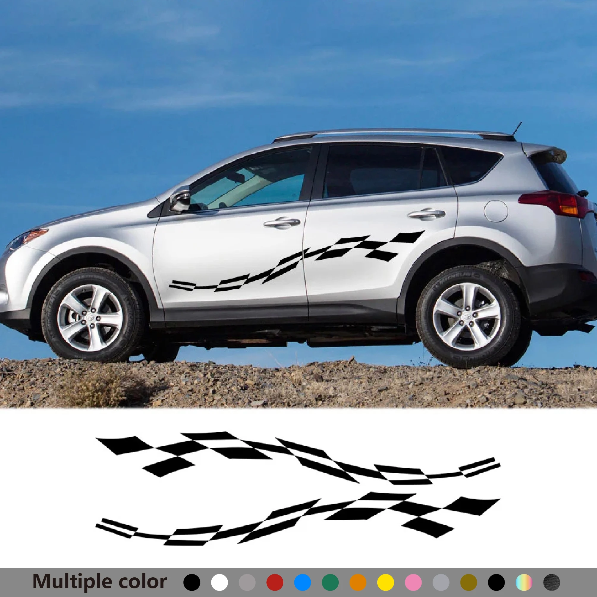

Car SUV Stickers For Toyota RAV4 Hyundai Tucson Kia Sportage Subaru Forester Graphics Lattice Vinyl Decor Decal Auto Accessories