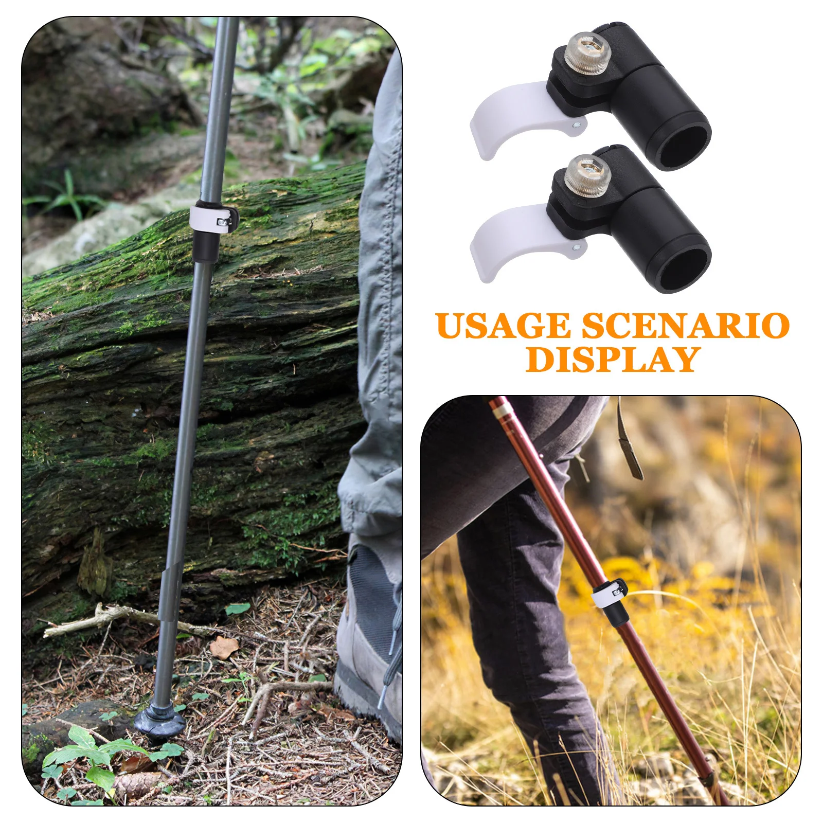 2개입 트레킹 폴 락 버클 유니버설 핏 견고한 지지대 무릎 부담 감소 경량 디자인 하이킹 클라이밍 워킹 스틱