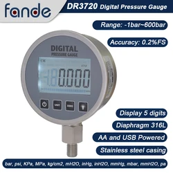 FANDESENSOR Precision Digital Pressure Gauge Accuracy 0.2 mbar mmHg Tor Resolution -99999~99999