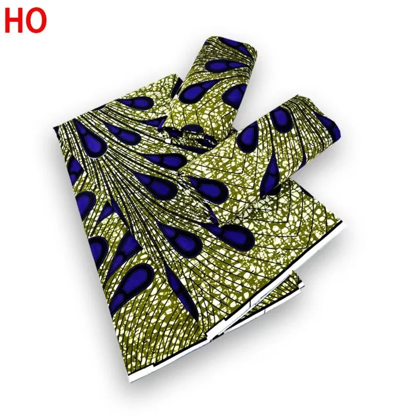 قماش هولندي hollandais شمع حقيقي كلاسيكي مضمون طباعة شمع حقيقي فستان أفريقي 100% قطن 6 ياردات #1