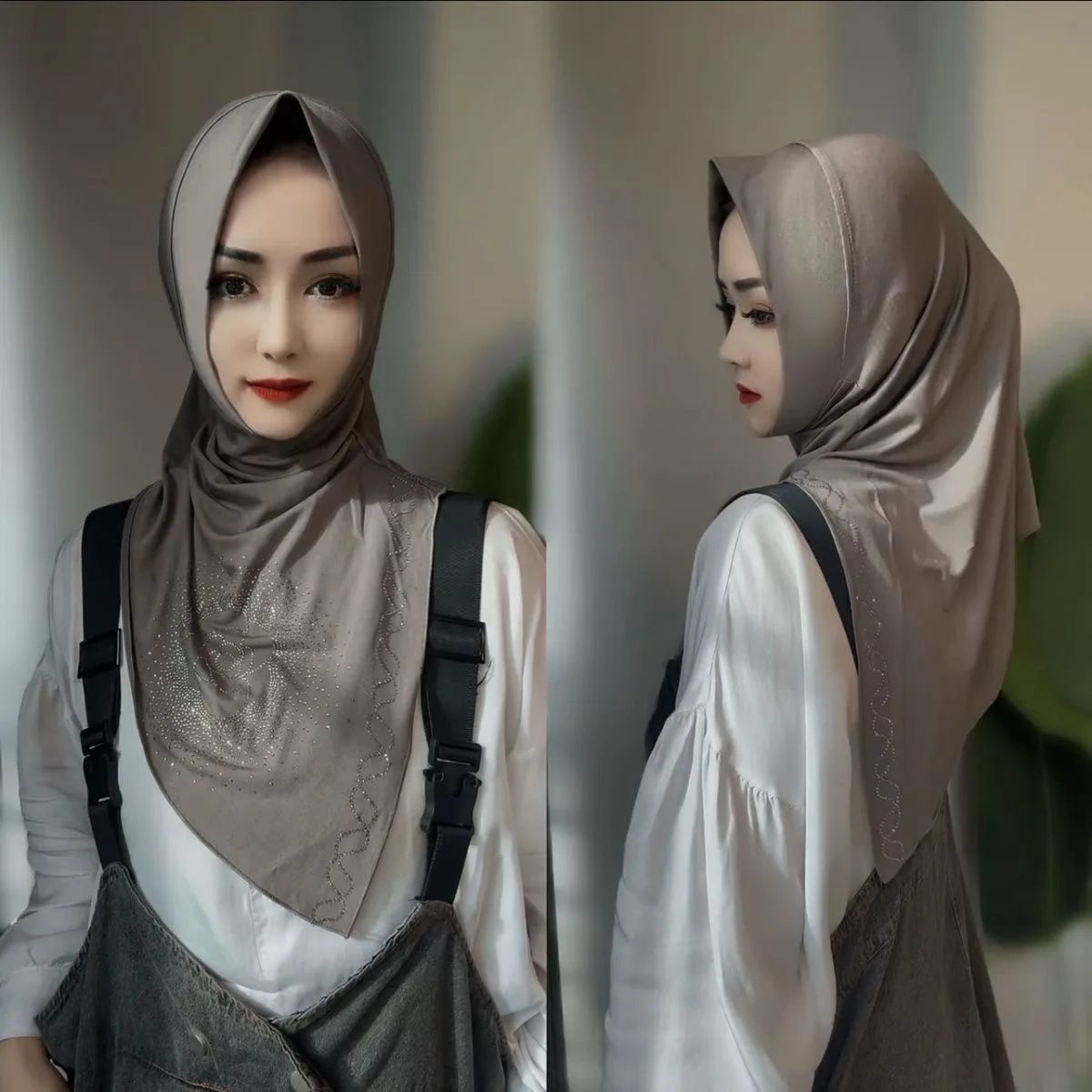 High Strecth Slit-ends Viscose Scarf Hijab For Muslim Women