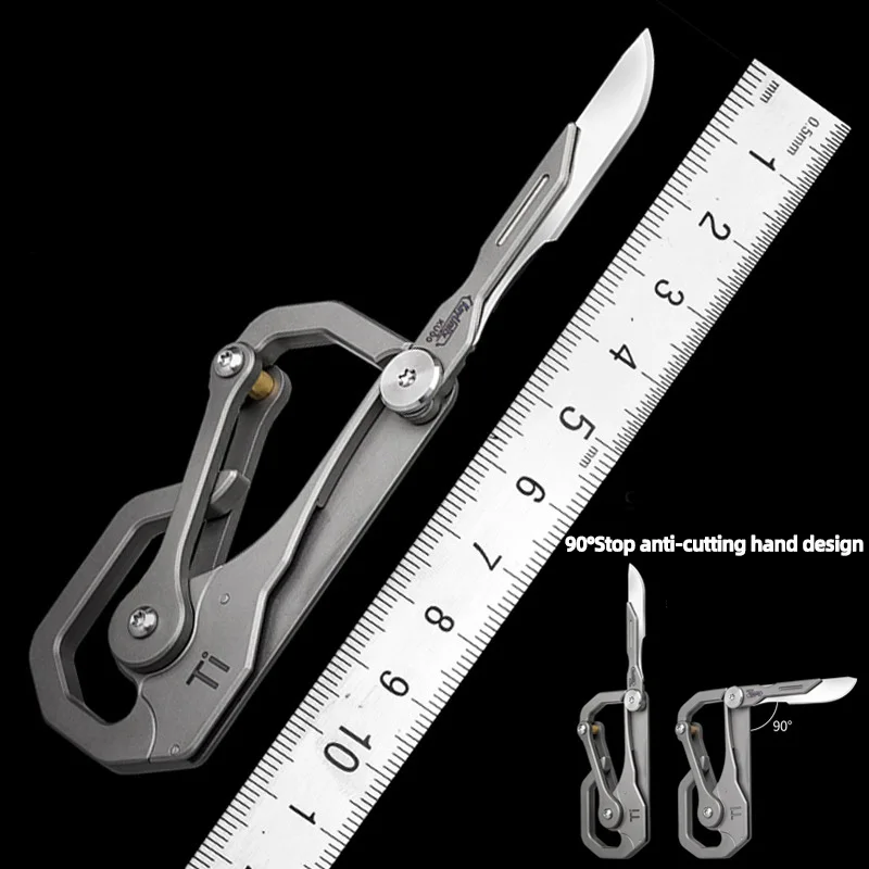 

Cooyoo KU00 Titanium Alloy TC4 EDC Multi-tool Camping Equipment Carabiner Clip Outdoor Survival Tactical Tool