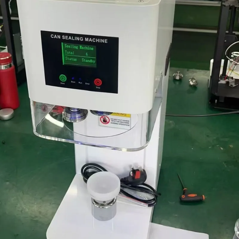Fully automatic can sealing machine, milk tea beverage sealing machine, non-v rotating lift counting commercial