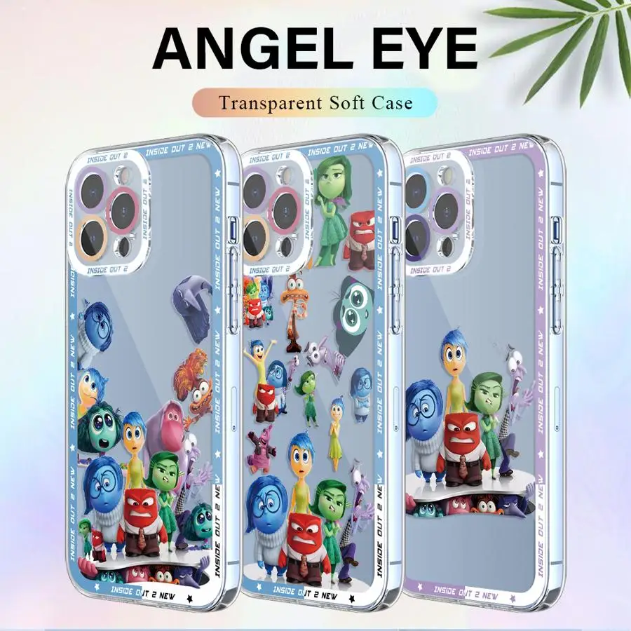 Disneys Cute Inside Out 2 Phone Case for Apple iPhone 15 16 Pro XS Max 13 14 Plus XR SE 7 8 12 11 Pro plus Matte