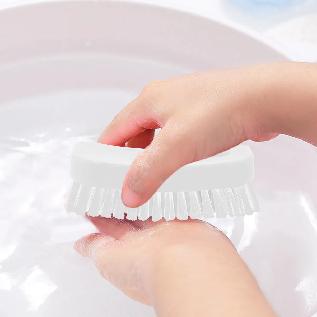 Flexible Soft Nail Brush Hand Fingernail Scrub Cleaning Brush Dirt Remover for Nails Feet Kitchen Bathroom Fingernail Scrub