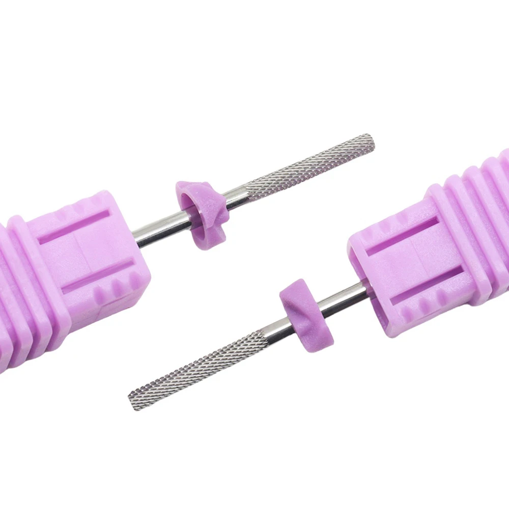 Professionelle Hartmetall-Nagelbohrer - 3/32 Zoll passend, glatter runder Aufsatz für Acryl-, Gel- und Naturnägel - Geruchsfreie Pediküre & Maniküre – Detail 5