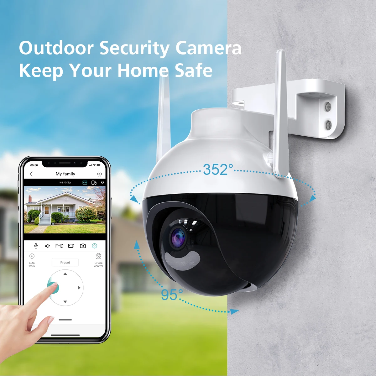 8MP 128G PTZ WiFi IP Camera 4K AI Detection Color Night Vision Audio Video A18 ICSEE Outdoor Security CCTV Surveillance Camera