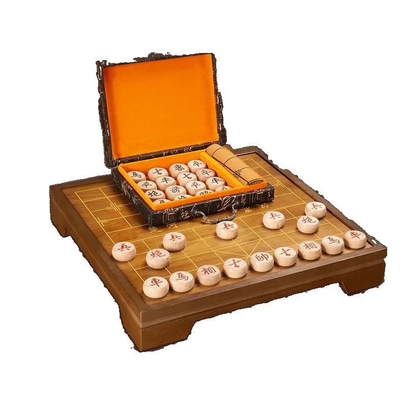 Chessboard, high-end solid wood chess table adult set, new high-end for children at home
