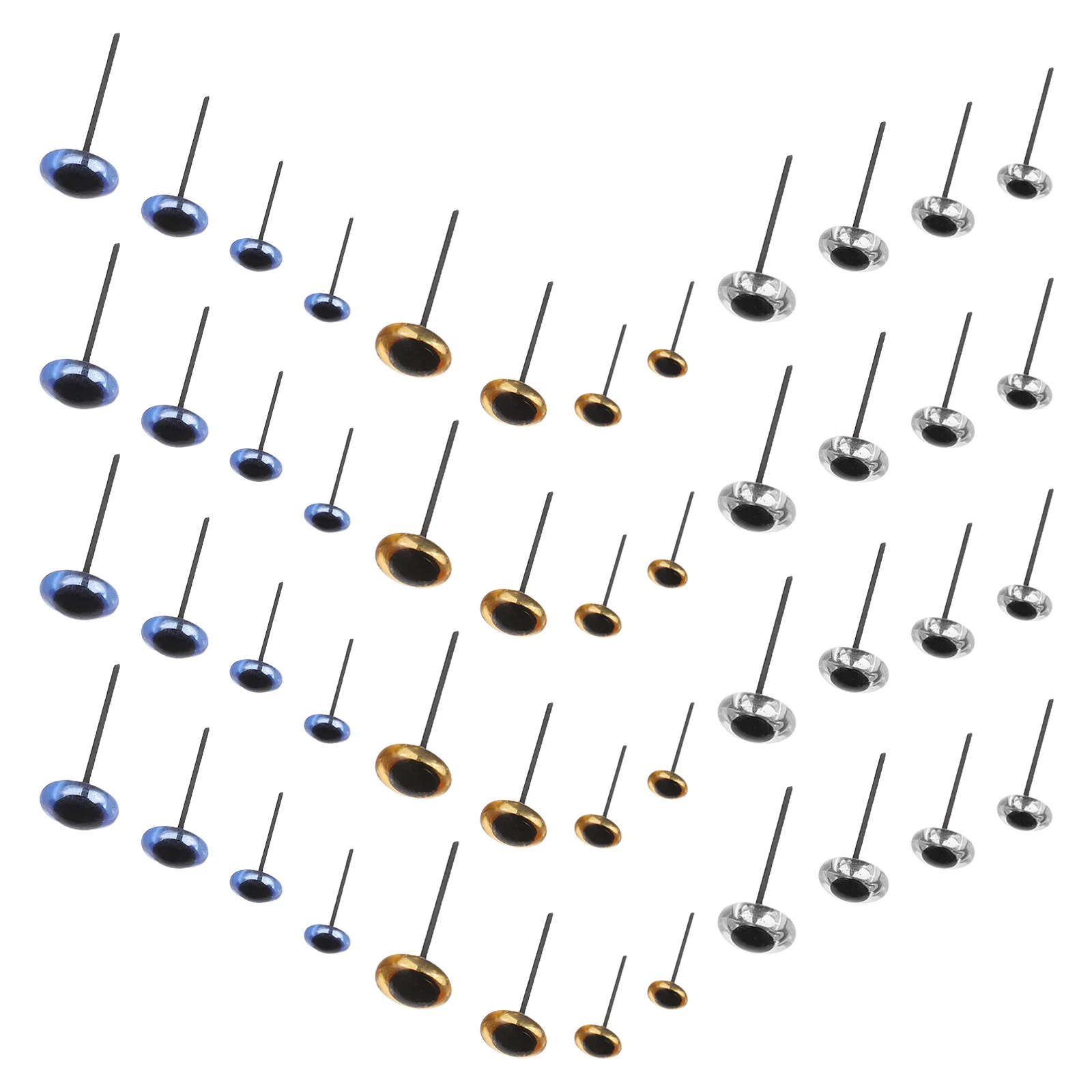 120 Uds. Inserto de aguja de vidrio 4Mm 5Mm 7Mm 10Mm artesanía realista para animales de punto de peluche hacer ojos de seguridad suministros Diy
