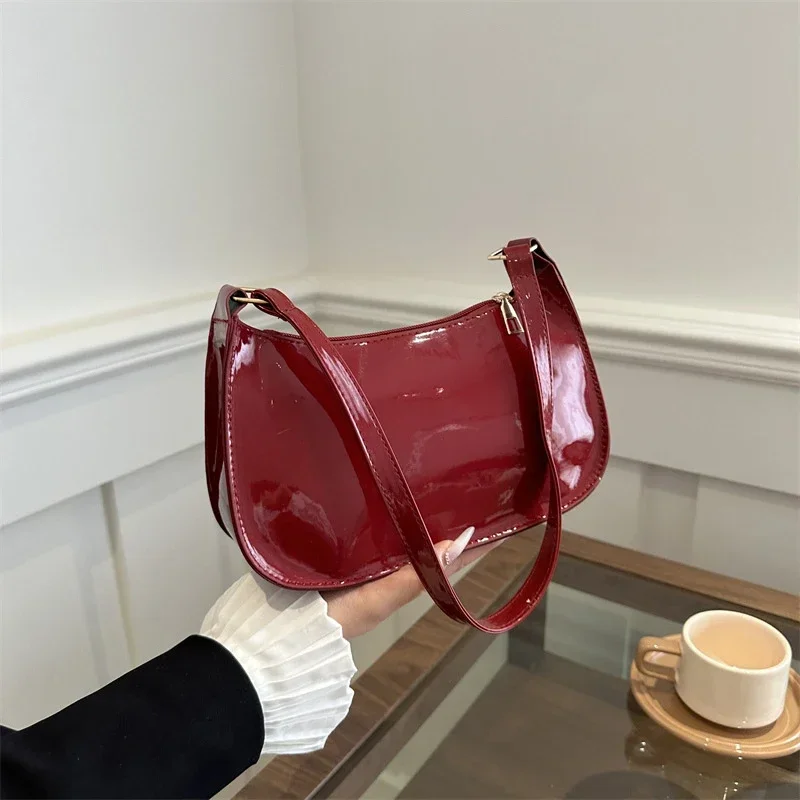 

Retro Solid Color PU Leather Shoulder Underarm Bag Women's Fashion Handbags Casual Hobos Purses and Handbag Ladies Hand Bags