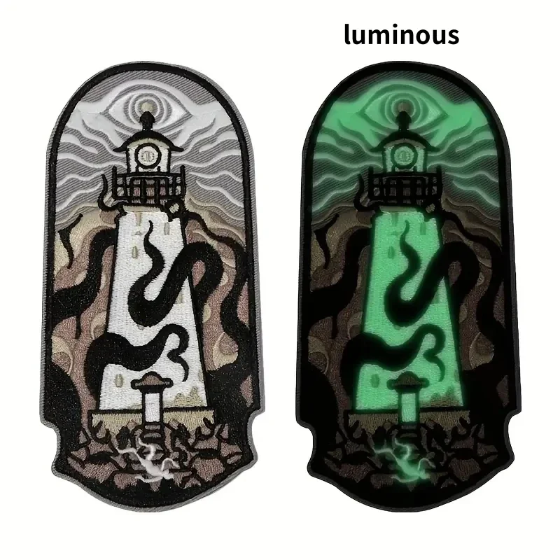 

New lighthouse and Clake badge tentacles wrapped around lighthouse enamel pin gothic jewellery brooch medal