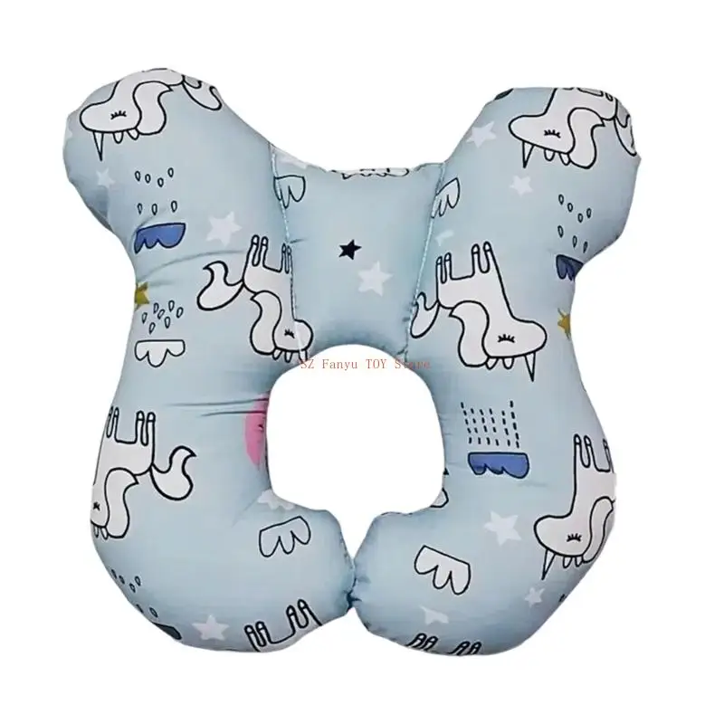 96GC Portable infantil u almohada para almohada almohada transpirable poliéster cojín para cochecitos y comodidad del asiento