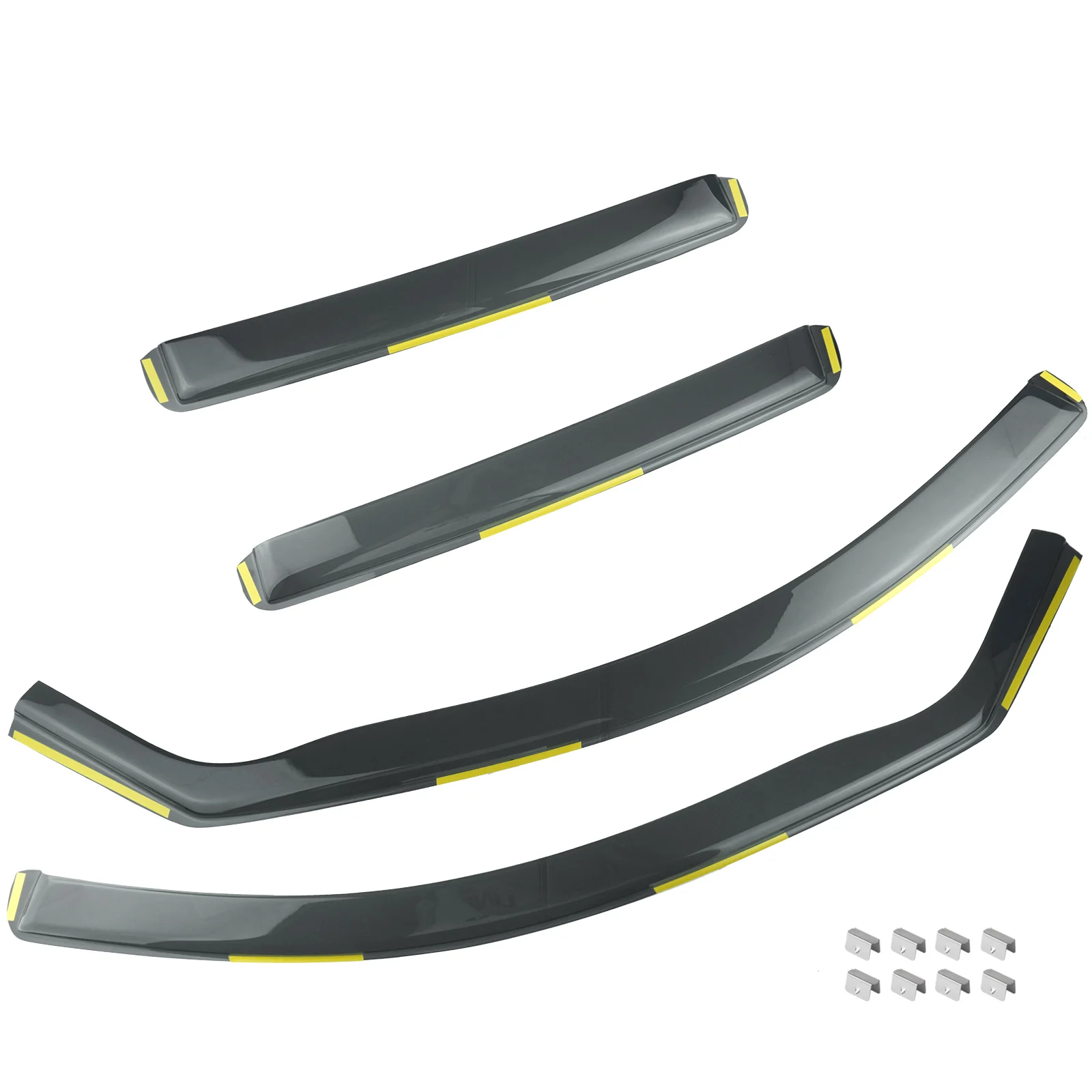 4pcs Front Window Wind Rain Sun Deflectors Protector Guard Sheet Tint Tea Translucent For BMW X1 F48 SUV 2015-2022