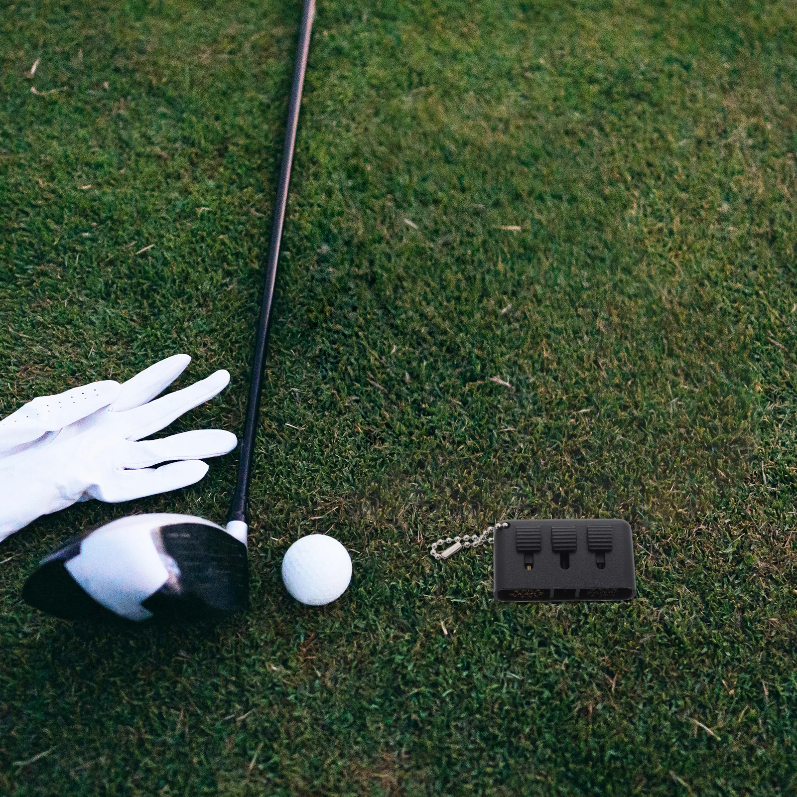 

3-in- Club Brush Compact Pocket-Sized Cleaner with Wire Nylon Bristles Groove Scrubber for on-Course Maintenance