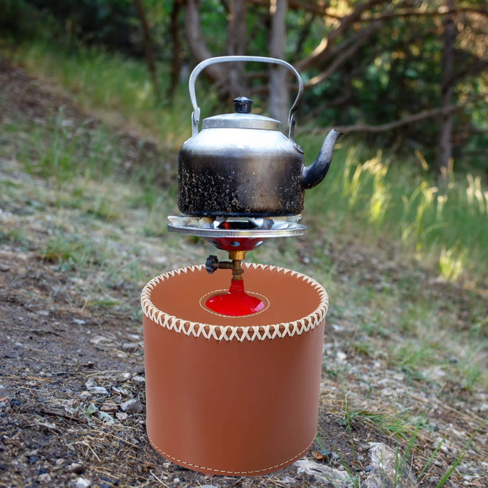 

Gas Tank Protector Protective Cover Canister Cans Stoves PU Outdoor Camping Cylinder
