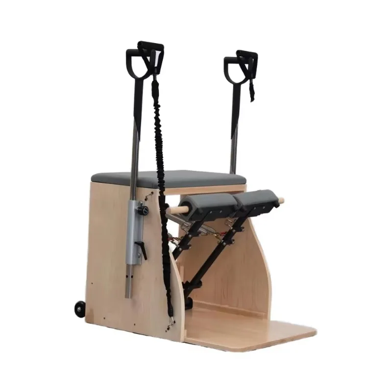 

Pilates Reformer & Wunda Chair Combo, YTYIN Stable Maple Wood Fitness Equipment for Home Gym