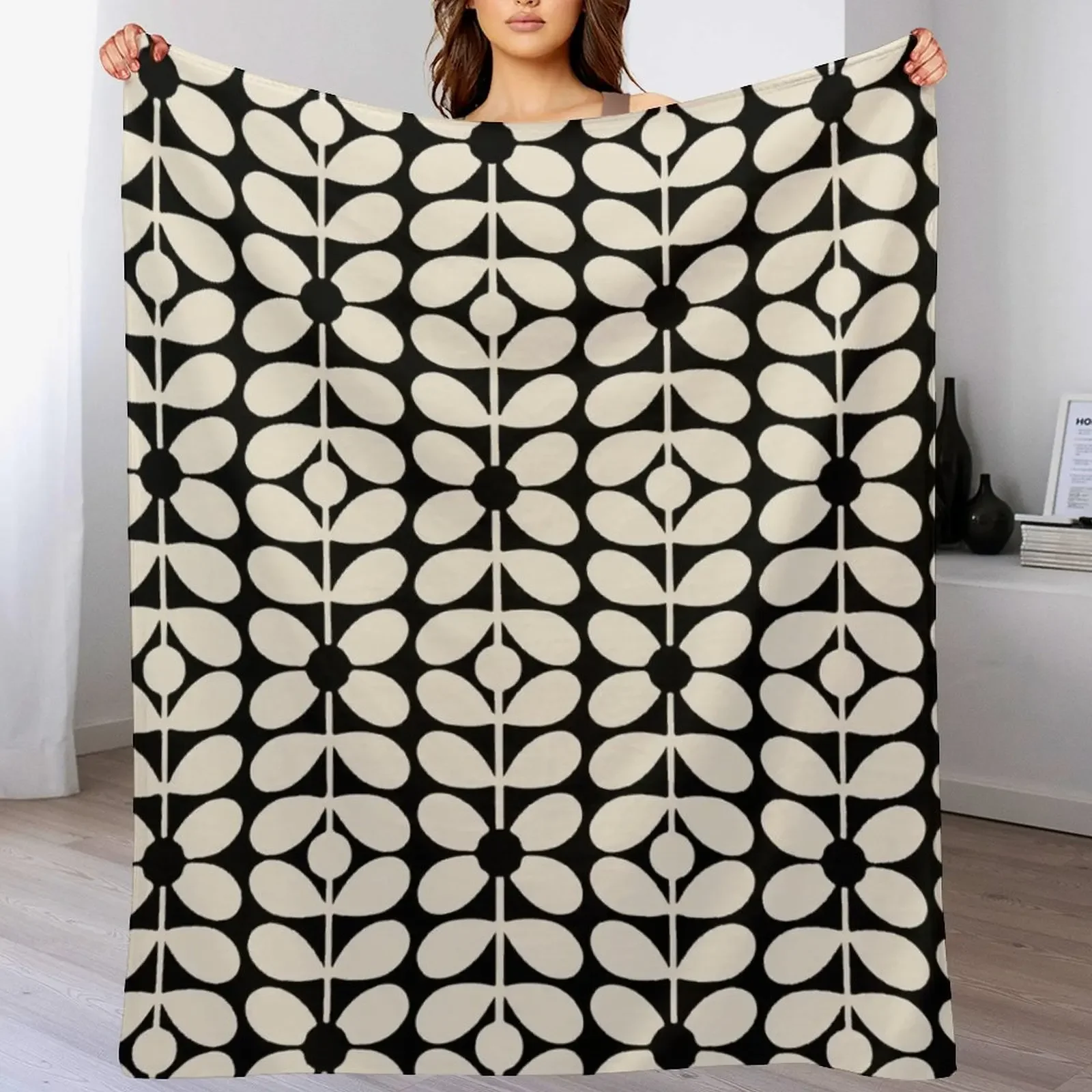 

Orla Kiely Conway Sixties Stem Throw Blanket anime Fashion Sofas Luxury Soft Big Blankets