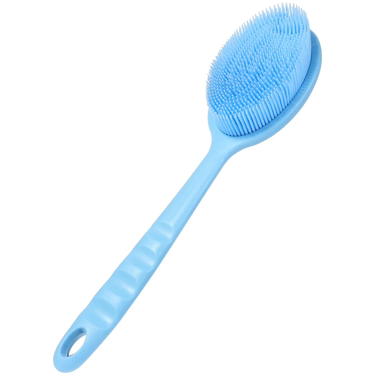 

Scrub Brush with Long Handle Silicone Bath Back Cleaning Scrubbers Body Brushes Shower Blue Bathing Accessories