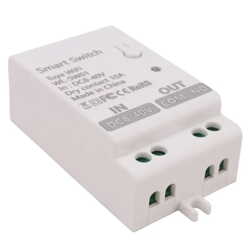 N82R Tuya Wifi inteligente módulo de interruptor de contacto seco 10A hogar Universal DIY relé de interruptor funciona con Smart Life Alexa