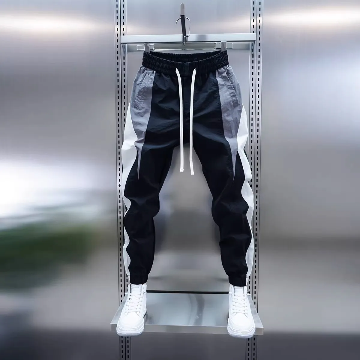 2026 Spring Men's Pants Korean Fashion Men Clothing Sweatpants and Joggers Pants Casual Streetwear Male Trousers Elastic Waist