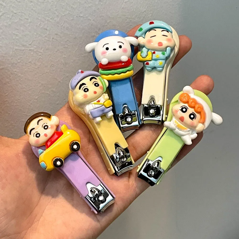 Crayon Shin-chan Nail Clipper Cute Cartoon New Style Stainless Steel Creative Portable Manicure Clipper Kawaii Girly Heart Gifts