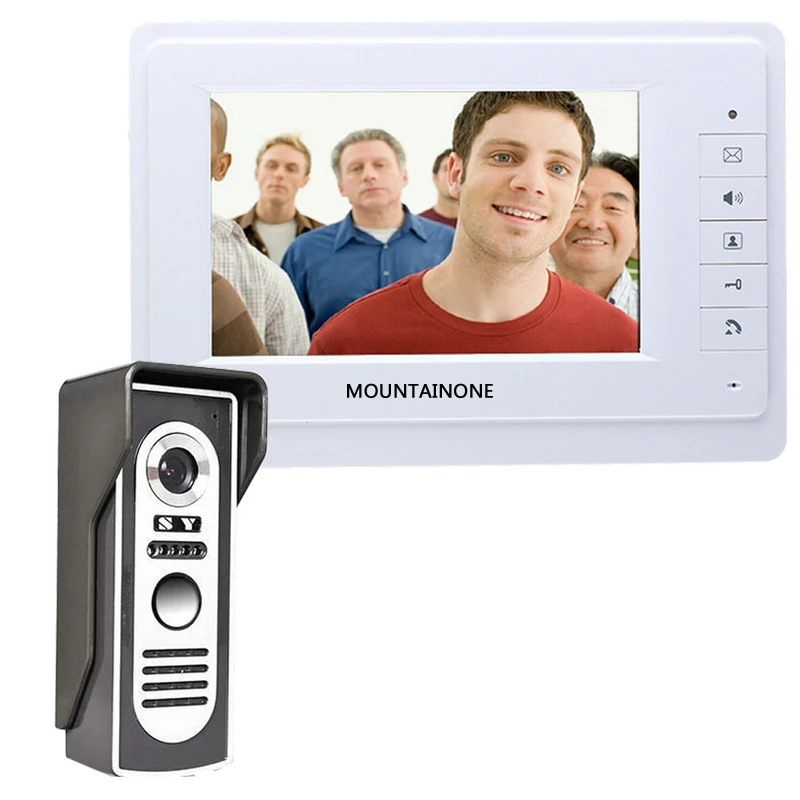 

Video Door Intercom 7''Inch Wired Video Door Phone Visual Video Intercom System Doorbell Monitor Camera Kit For Home Security