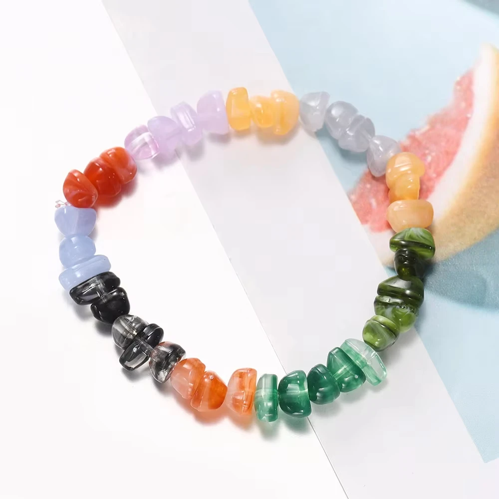 About 525pcs/Box Imitation Natural Stone Beads Irregular Acrylic Spacer Loose Bead Set for Bracelet Necklace DIY Jewelry Making view 6