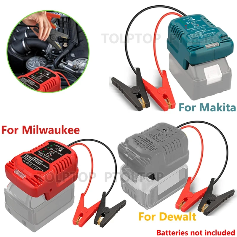 

Jumper Cables Car Accessories ForMakita/Dewalt/Milwaukee/Einhell 18VLi-ion Battery 11AWGJump Starting Adapter Auto Booster Cable