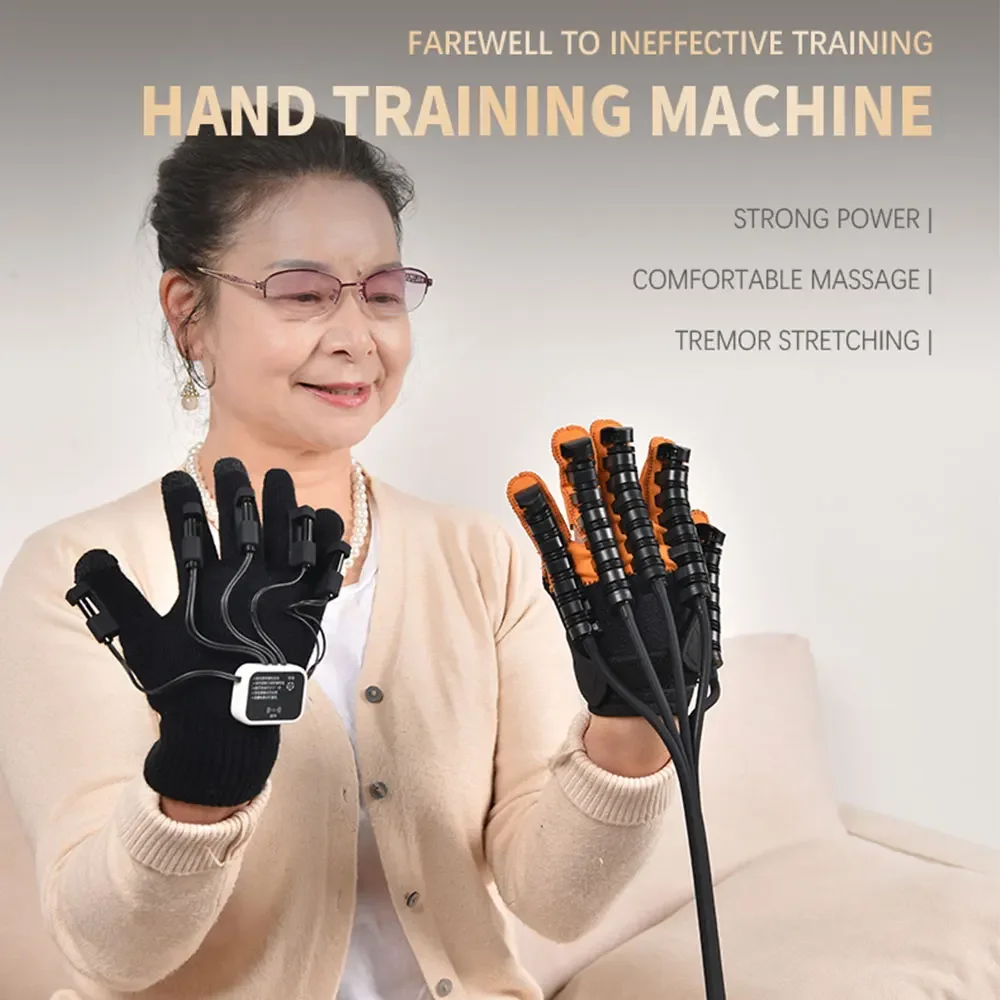 Robot Rehabilitation Gloves Finger Exerciser Hand Training Device Orthosis for Stroke Hemiplegia Cerebral Infarction Patient