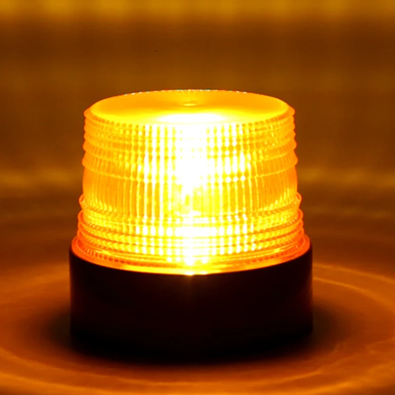 School bus engineering vehicle safety warning flashing strong magnetic charging explosion flashing yellow signal light highlight