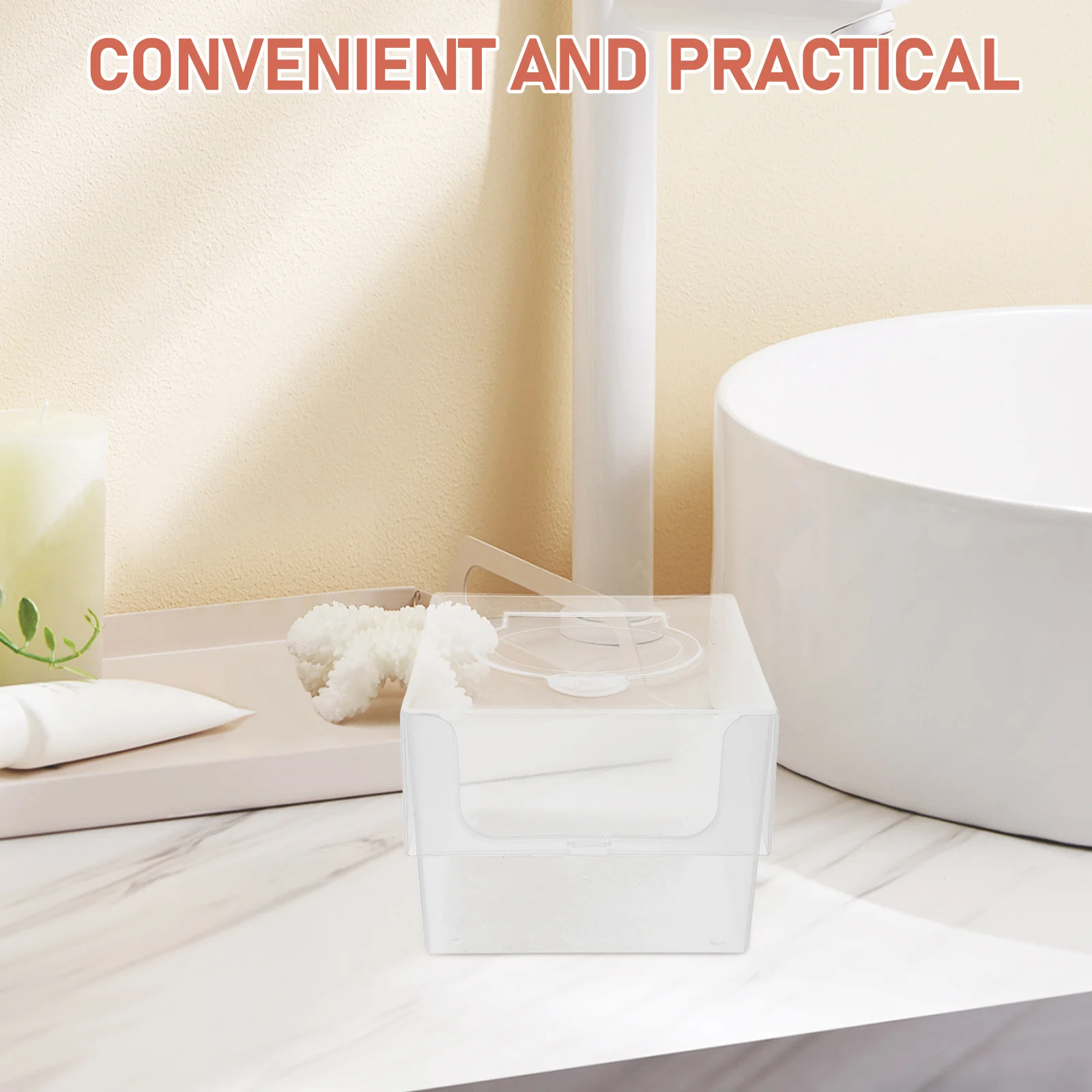 2Pcs Transparent Wet Tissues Box for Children Face Washing Towels Easy Pullout Design Refillable Storage Case Compact Wipe