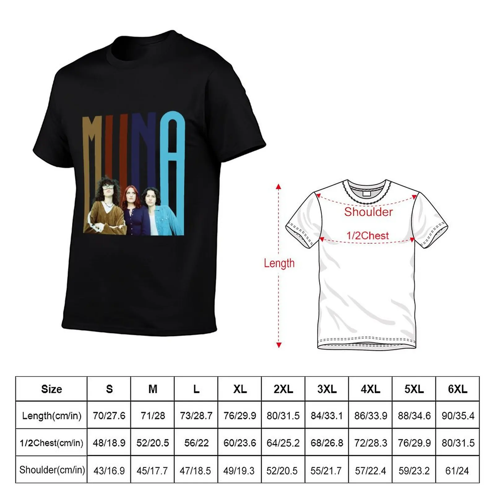 MUNA Band Members - Katie, Naomi & Josette T-Shirt shirts graphic tee anime t shirts slim fit t shirts for men