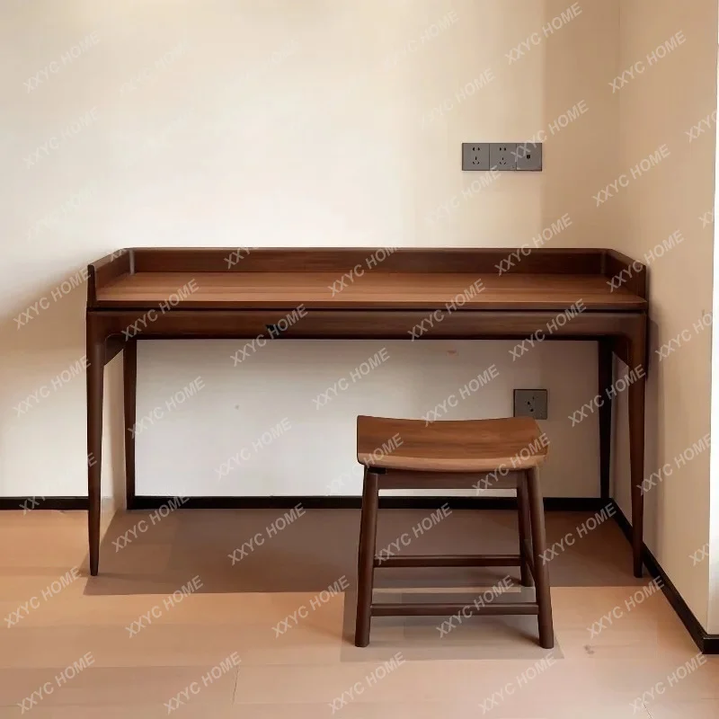 XXNew Chinese-style  black walnut solid wood desk living room sofa against the wall long table
