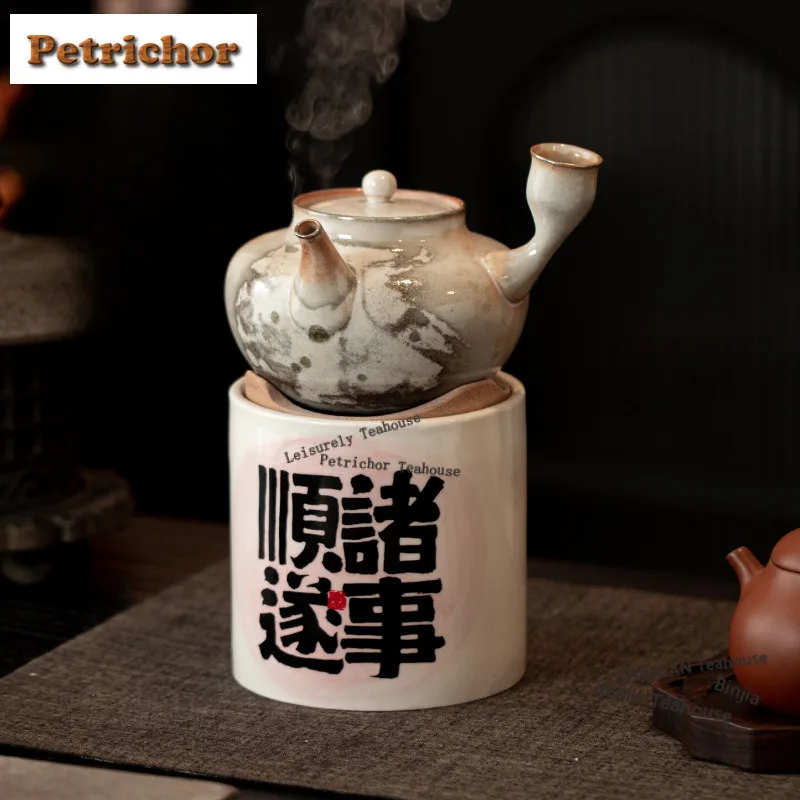 

Handwritten Small Charcoal Stove For Tea Brewing, Grill Home And Outdoor Use, Coarse Pottery Stove, Anti-Scaldi