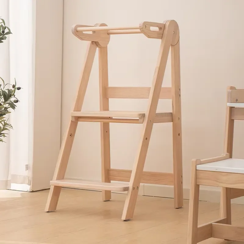 Wooden Tower Stool for Toddlers Modern Learning Step Stool Kids Hand Washing Footstool for Bathroom Kitchen Living Room Decor
