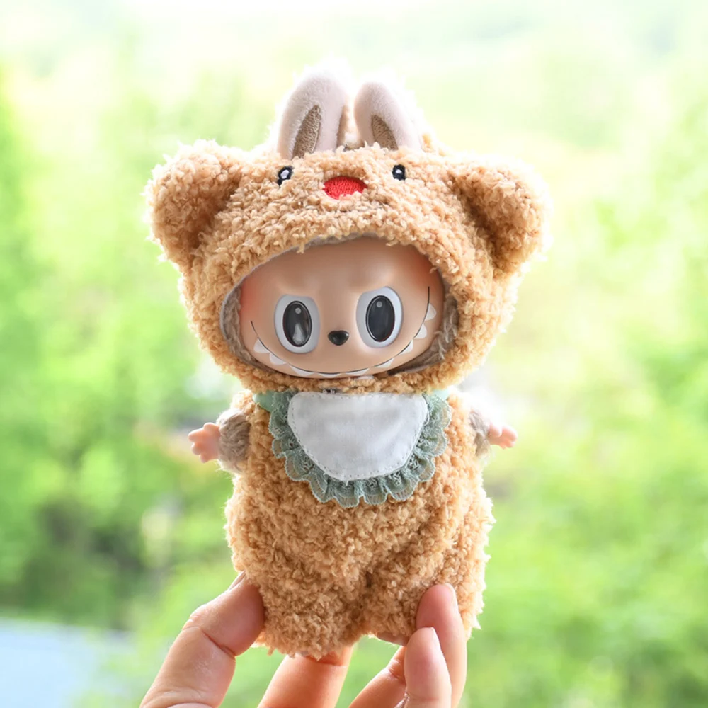 

17cm Cute Mini Plush Doll'S Clothes Outfit Accessories For Labubu Idol Dolls Skirt Hat Clothing DIY Kids Gift