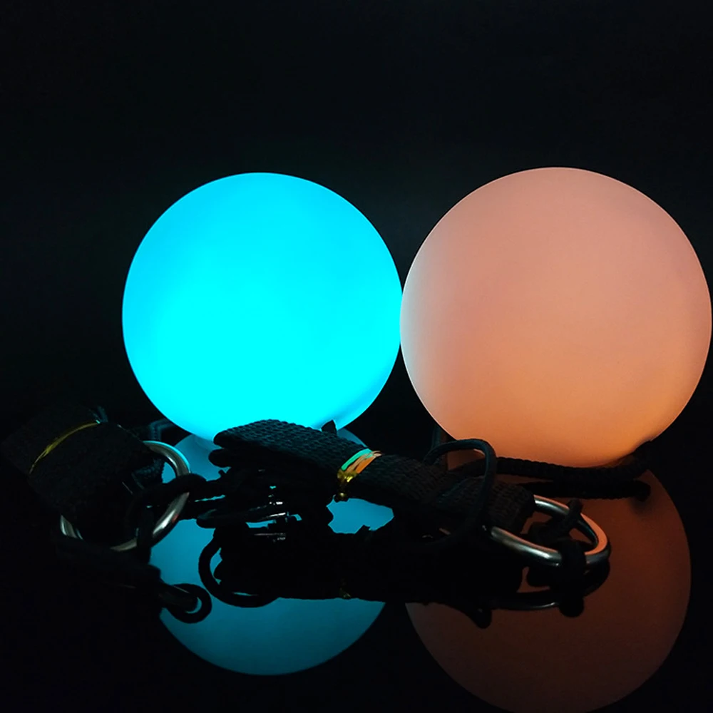 Luminous Swinging Ball Fitness Ball Button LED Colorful Glowing Ball Gift Glowing Toy Belly Dance Glowing Ball