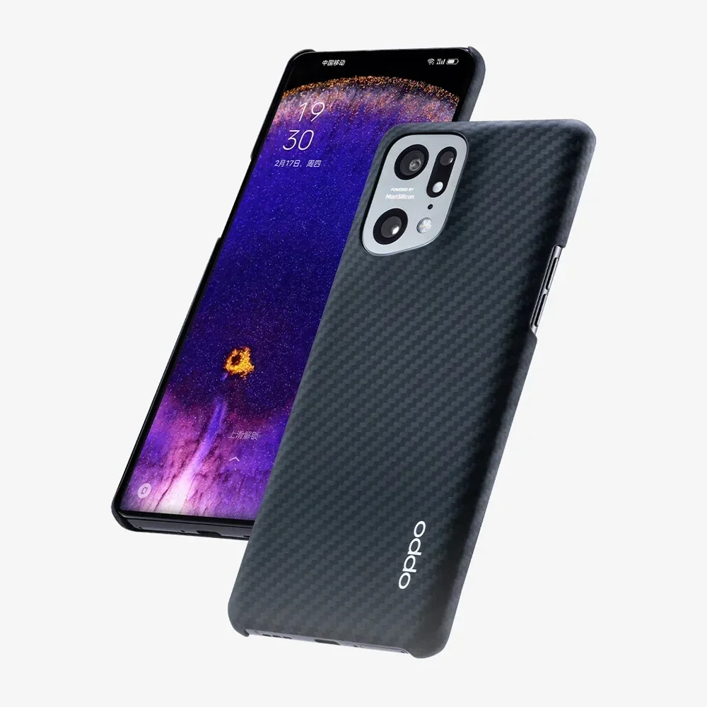 Original OPPO Find X5 Carbon Fiber Cover Protection Ultra Thin Karbon Phone Case For OPPO Find X5