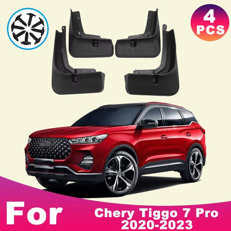 

For Chery Tiggo 7 Pro 2020-2023 2021 Automotive Tire Mudguard Waterproof Prevent Mud Splashing Car Mud Flaps 4pcs Accessories
