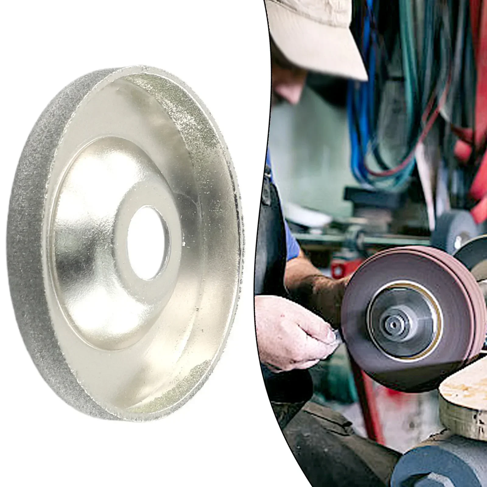 50mm 2-Inch Diamond Grinding Wheel 180 Grit Circle Grinder Disc 10mm Hole Stone Sharpener Angle Cutting Wheel Sharpener Trimming