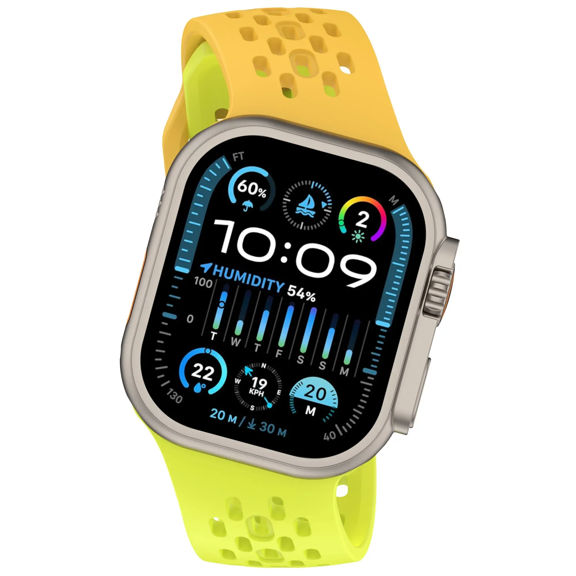Schräges Design Silikonarmband für Apple Watch Band 41mm 46mm 45mm 44mm 42mm Atmungsaktives Sport-Armband IWatch 11 10 9 8 7 Ultra – Detail 11
