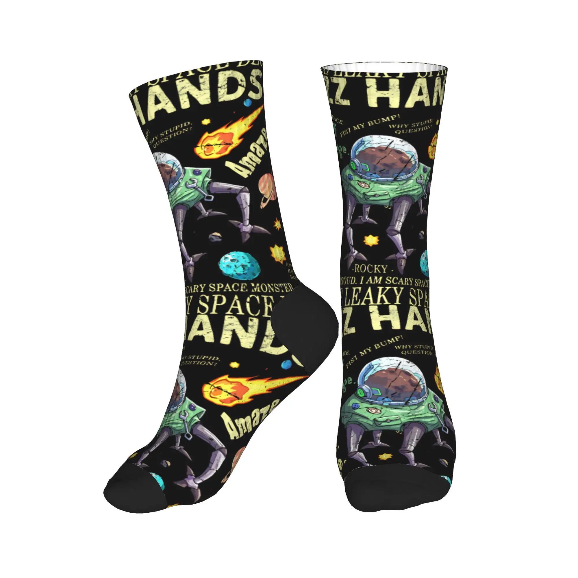 Men's Socks Rocky Amaze Vintage Bookish Book Project Hail Mary Stockings Autumn Leisure Socks Pattern Running Sports Anti Socks