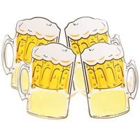 2 Pcs Party Glasses Beer Mug Eyeglasses Hawaiian Funny Glasses Photobooth Props Festive Party Supplies Costume Accessories
