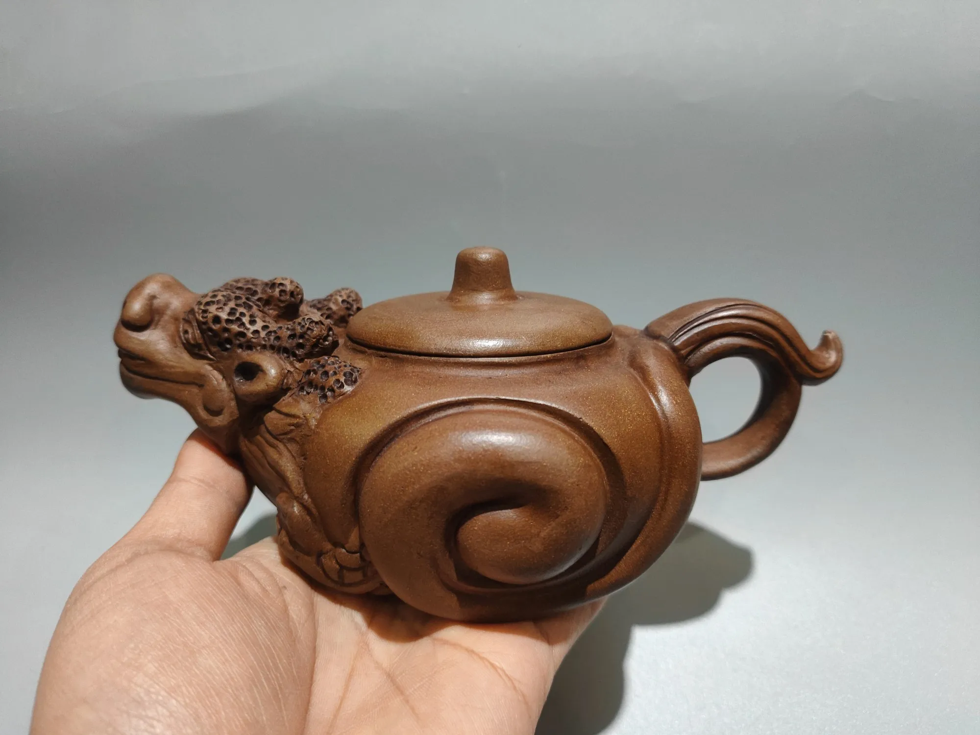 Purple Clay Pot Chinese Loong Dragon Head Mouth Pot Ruyi Tail Pot tea ceremony Kettle Teapot Pot Tea